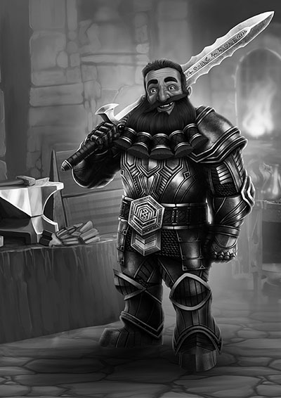 Gruff Gorunson, Dwarf Warrior